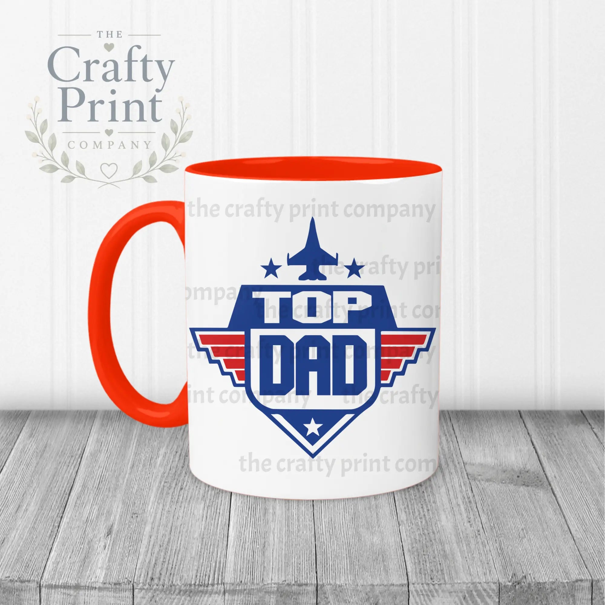Top Dad Mug - Red Handle & Inner - Mugs