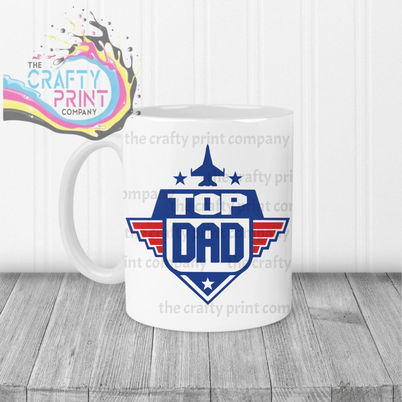 Top Dad Mug - White Handle & Inner - Mugs