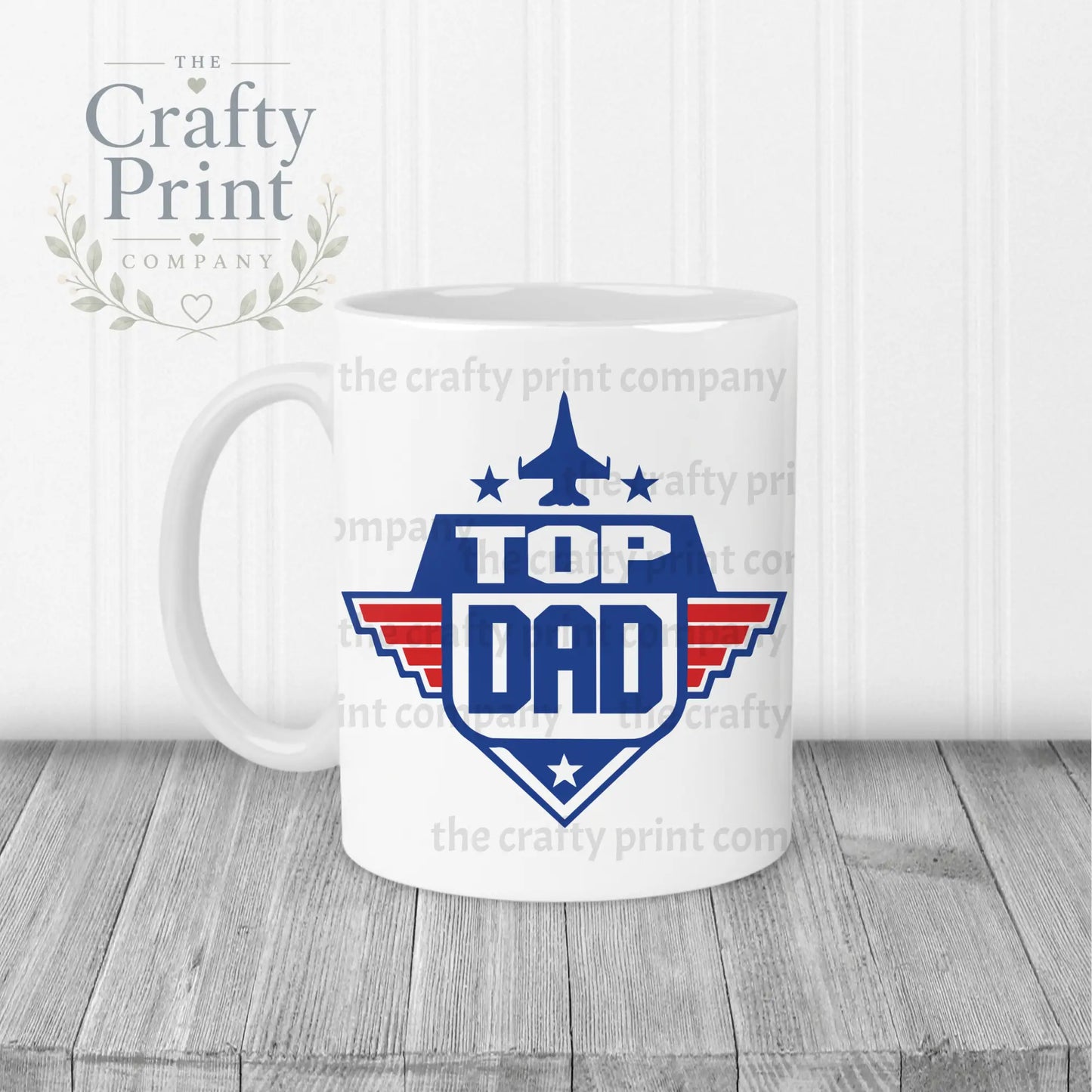 Top Dad Mug - White Handle & Inner - Mugs
