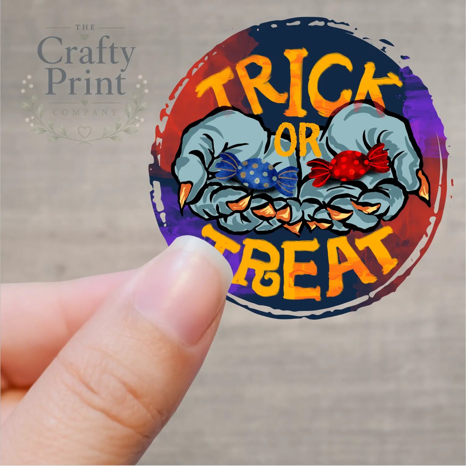 Trick or Treat V2 Printed Sticker - Decorative Stickers