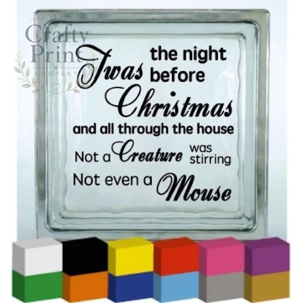 Twas the night before Christmas Vinyl Decal Sticker