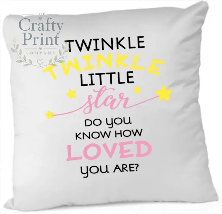 Twinkle Little Star Cushion - Pink - Chair & Sofa Cushions