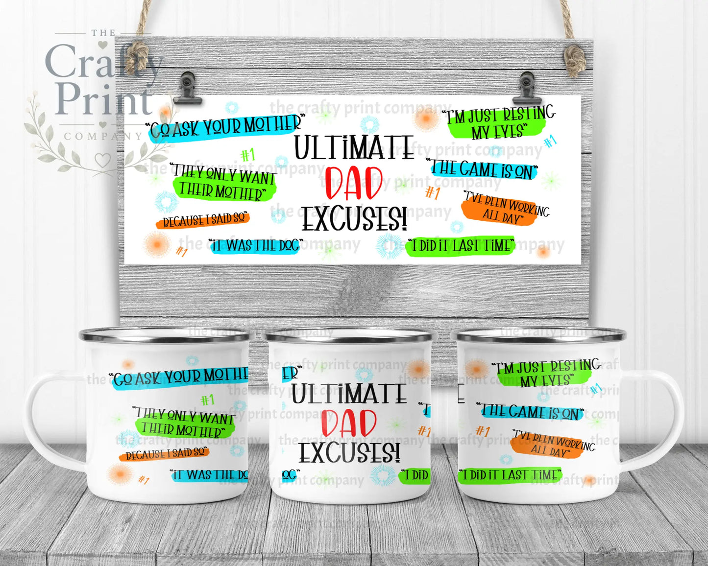 Ultimate Dad Excuses Mug - Enamel - Mugs