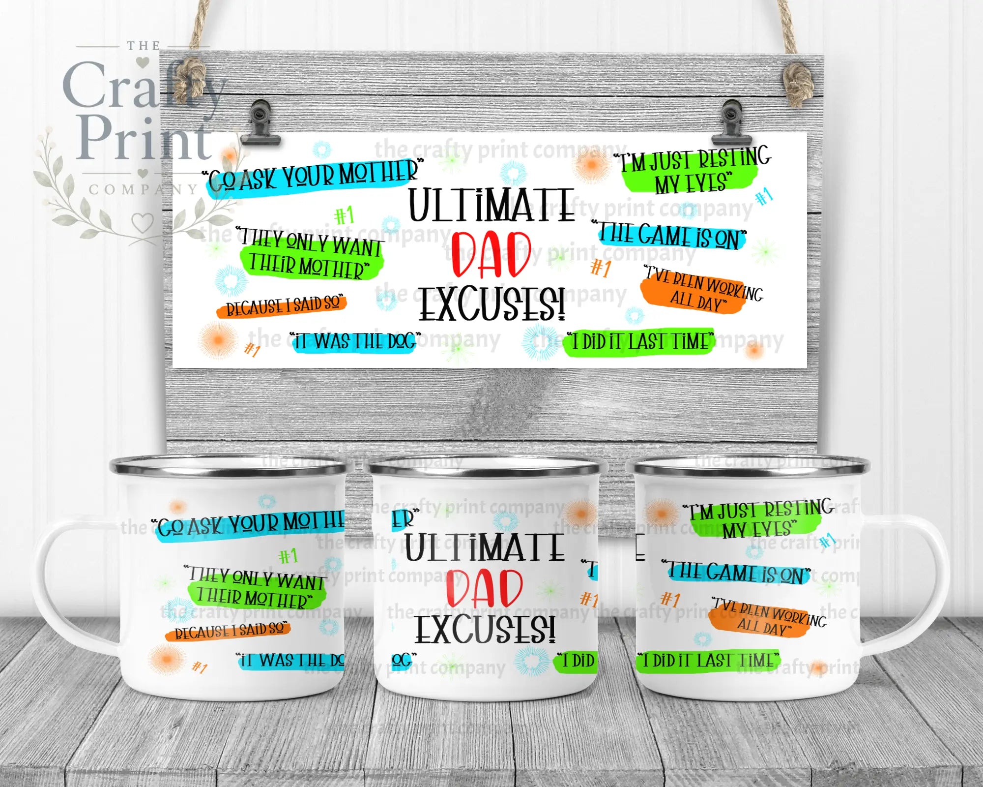 Ultimate Dad Excuses Mug - Enamel - Mugs