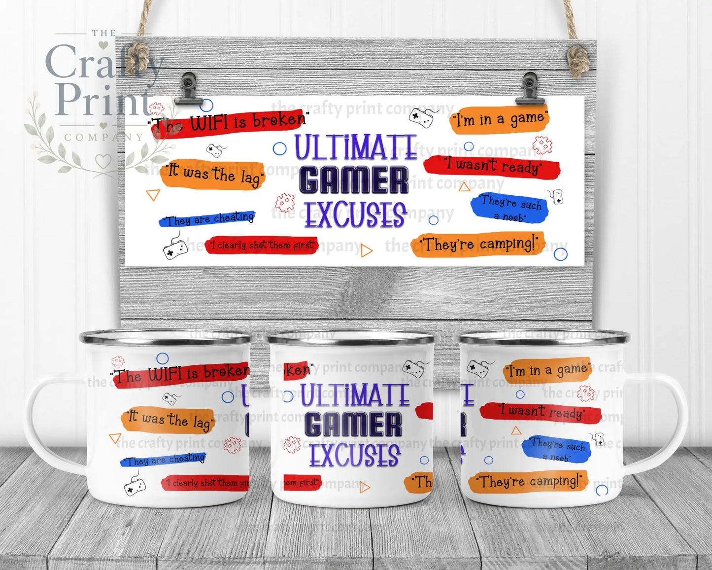 Ultimate Gamer Excuses Mug - Enamel - Mugs