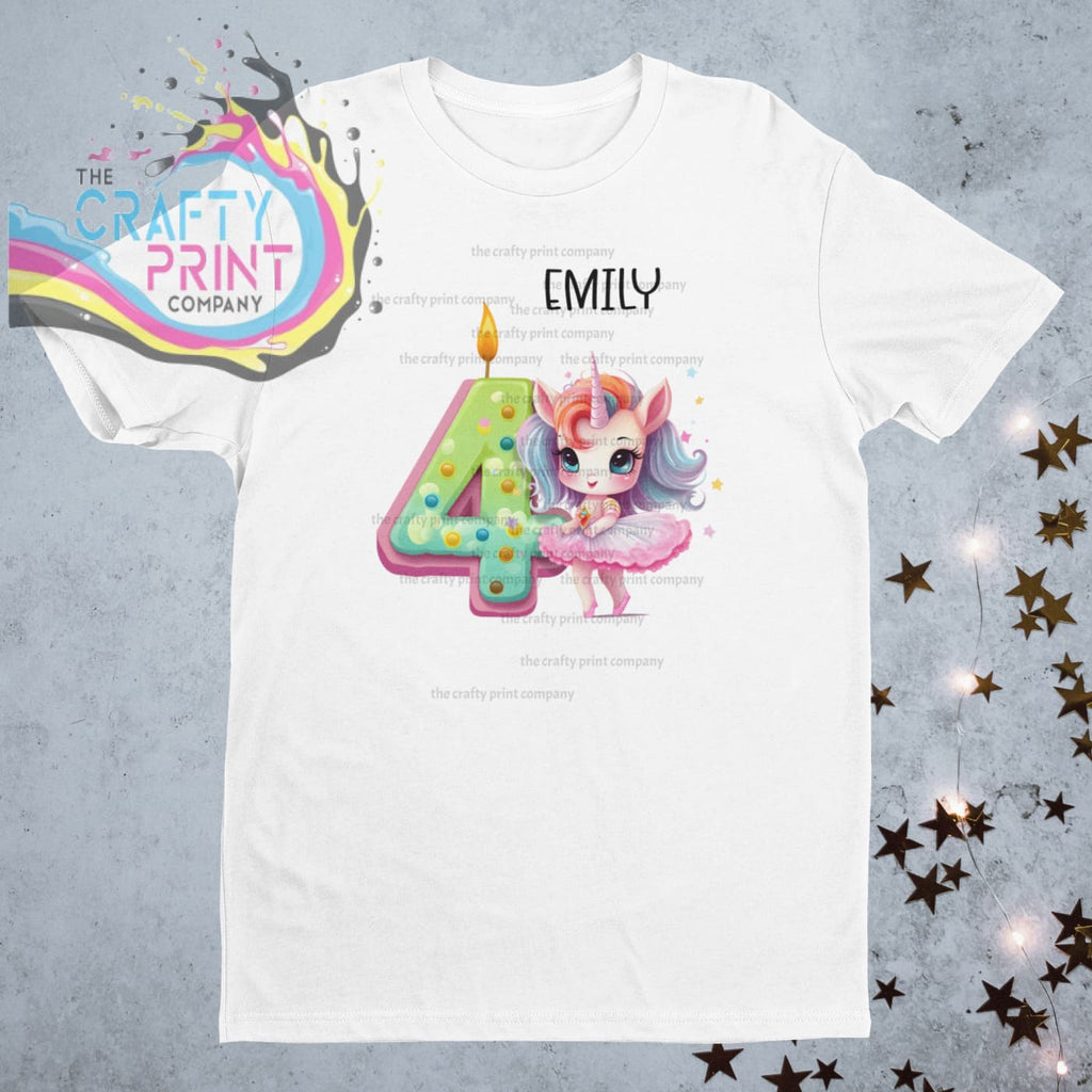 Unicorn Age Birthday Children’s T-shirt - Four - Shirts &