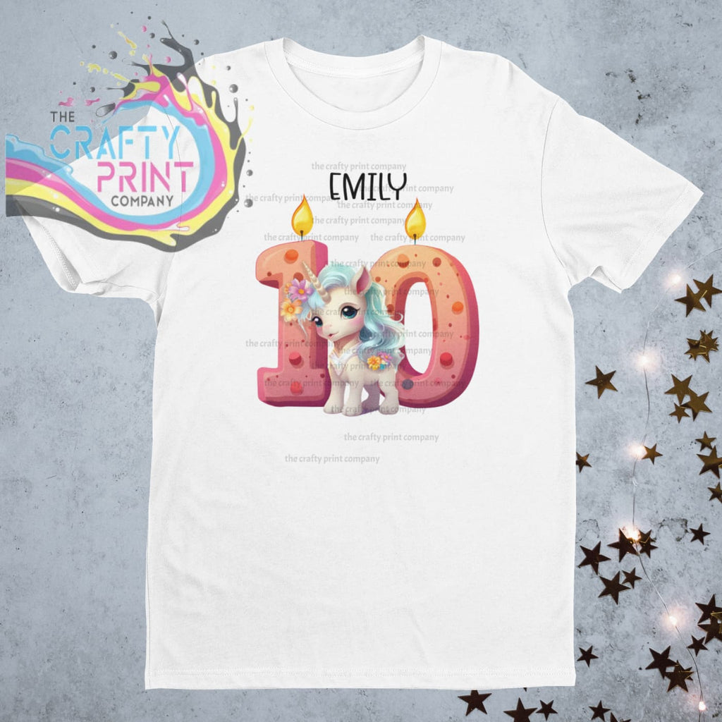 Unicorn Age Birthday Children’s T-shirt - Ten - Shirts &