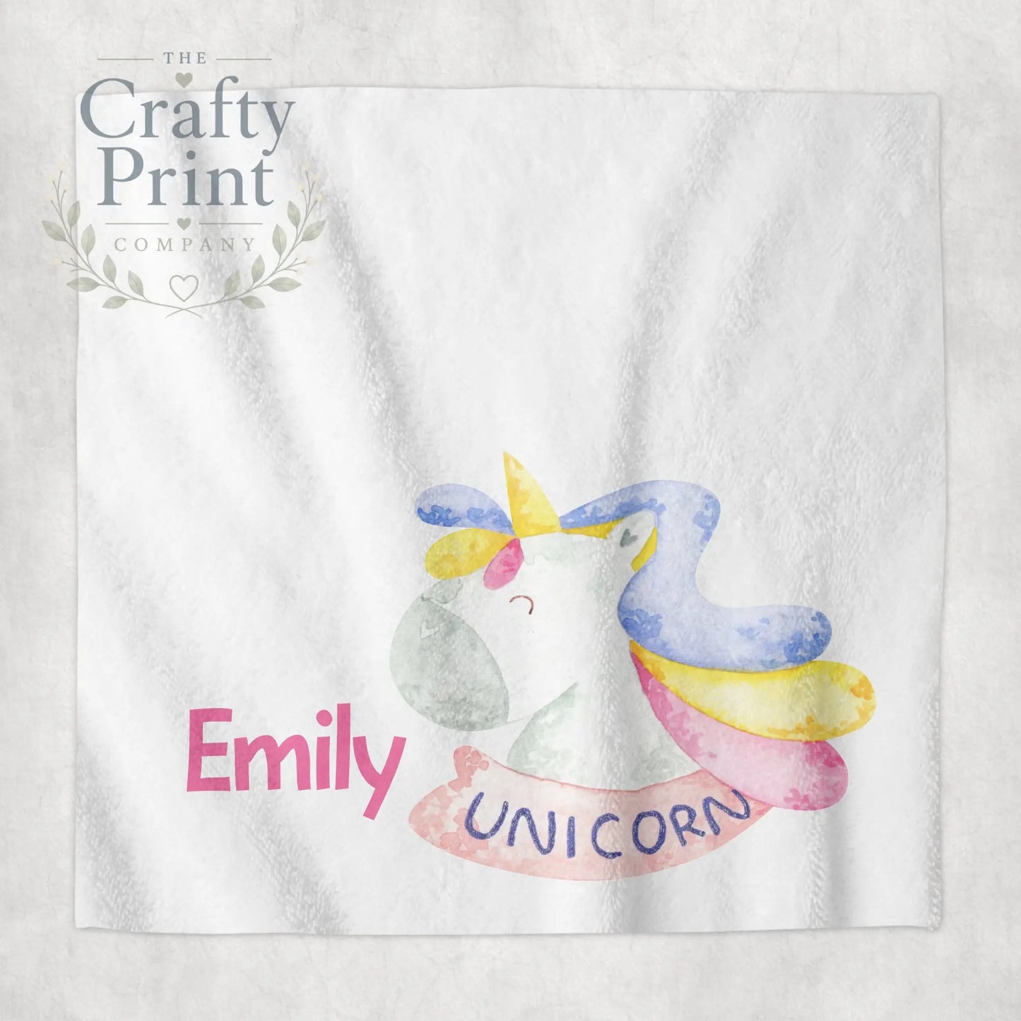 Unicorn Head Personalised Face Cloth - Bath Towels &