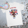 VE Day 2025 Personalised Girl Bear Children’s T-shirt