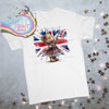 VE Day Girl Bear Children’s T-shirt - White - Shirts & Tops