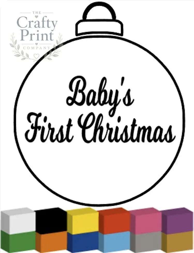 Vinyl Lettering (Two Lines) V2 for Bauble Sticker