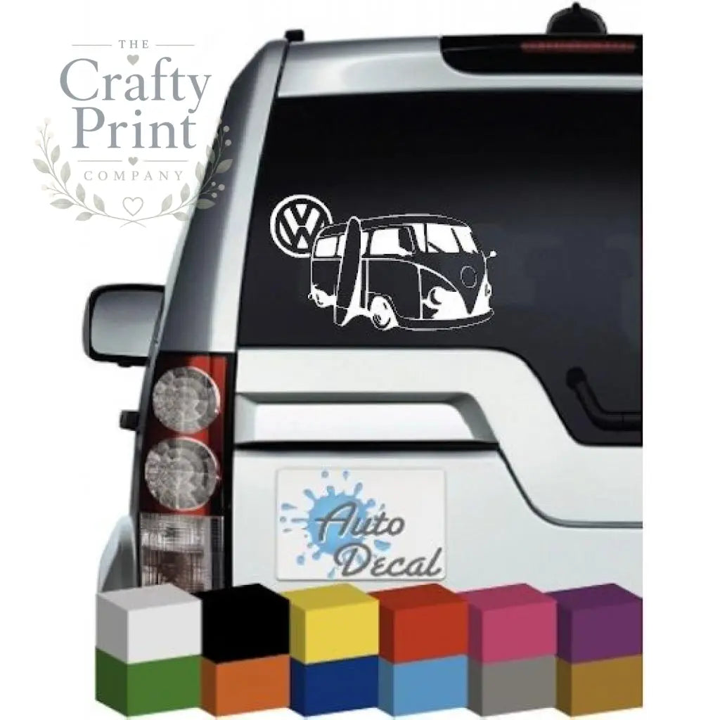 Volkswagen Camper Van Surf Board Novelty Car Sticker