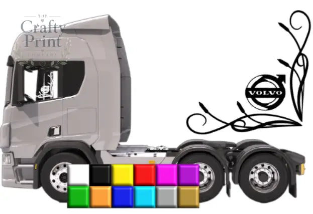 Volvo Truck Side Window Stickers x 2 Decal Lorry Sticker