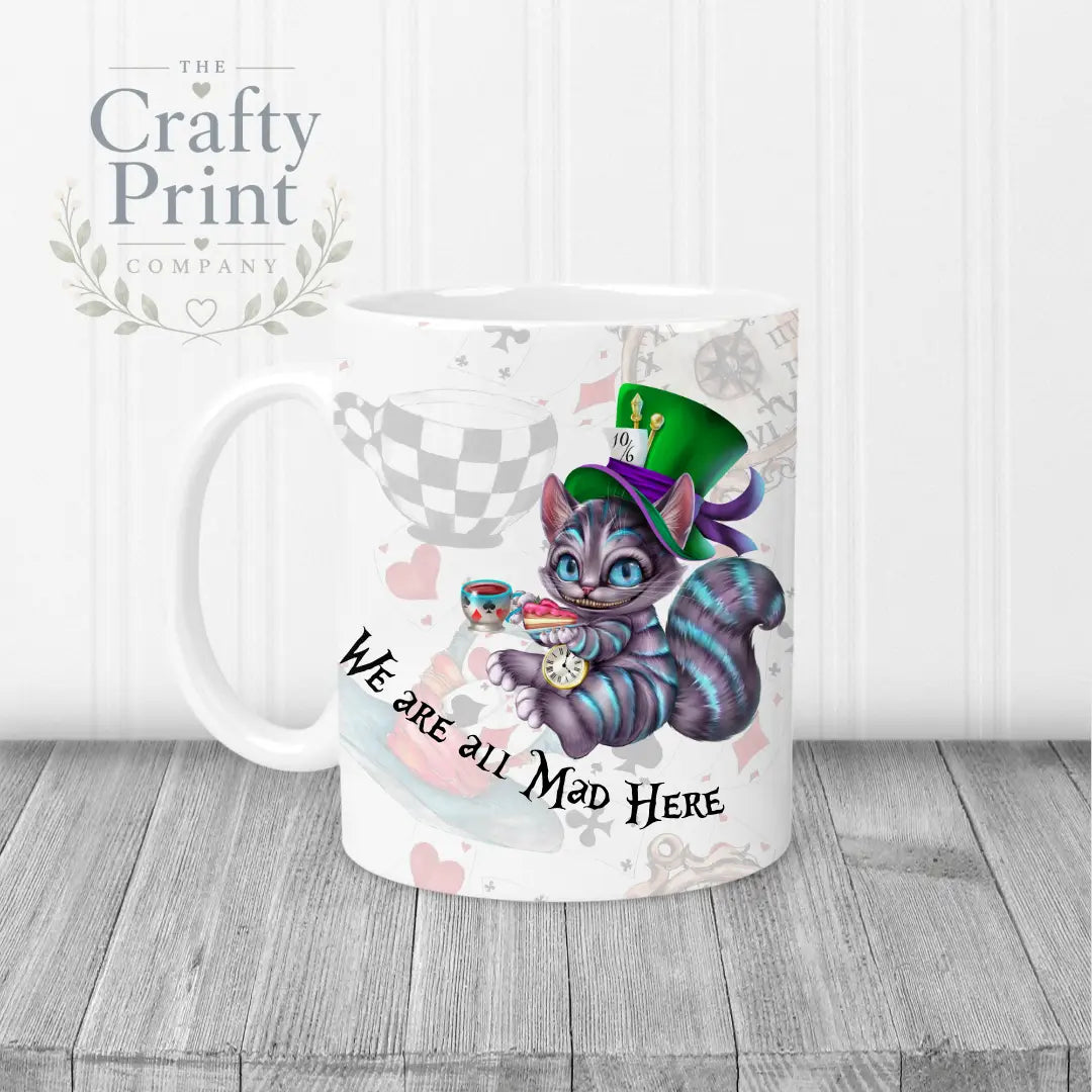 We are all Mad Here Mug - White Handle & Inner - Mugs
