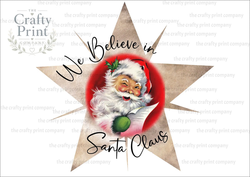 We Believe in Santa Claus Star Digital Download - Artwork