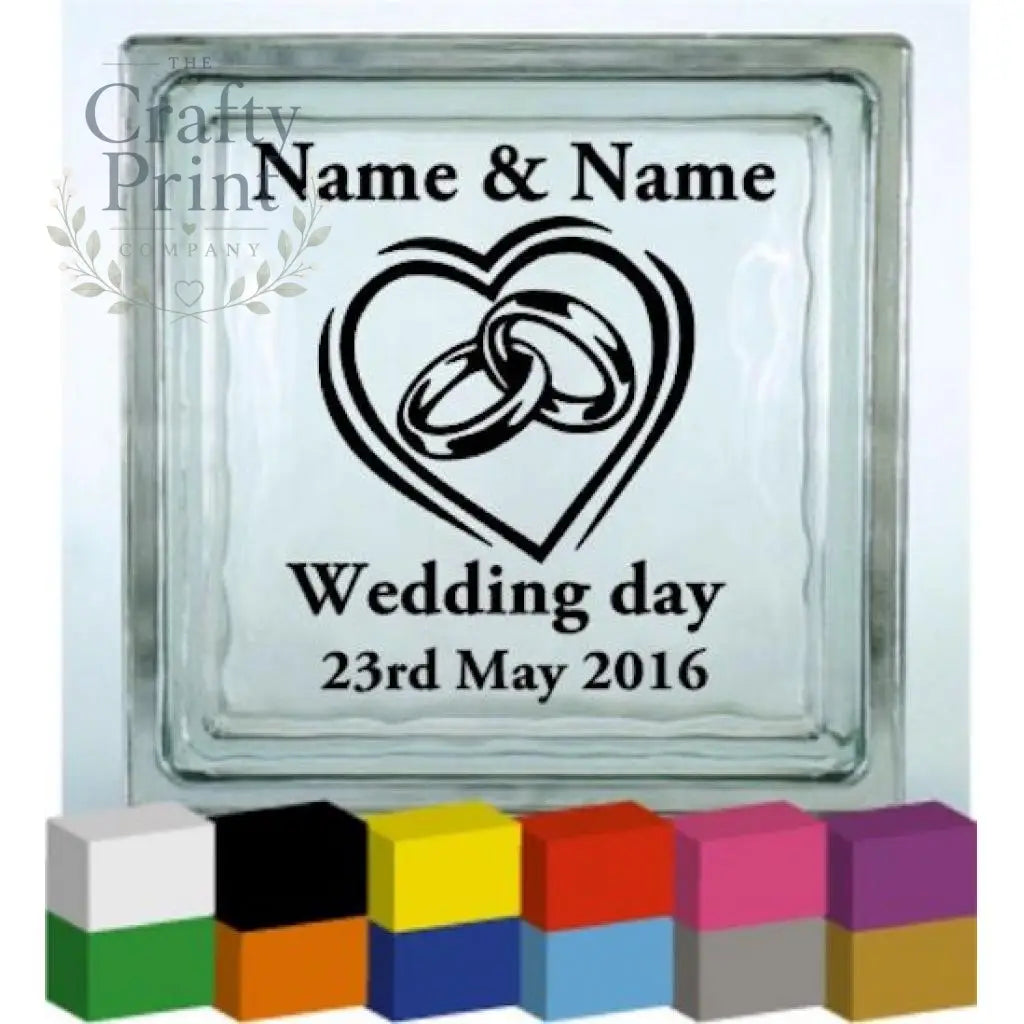 Wedding Rings Vinyl Decal Sticker - Decorative Stickers