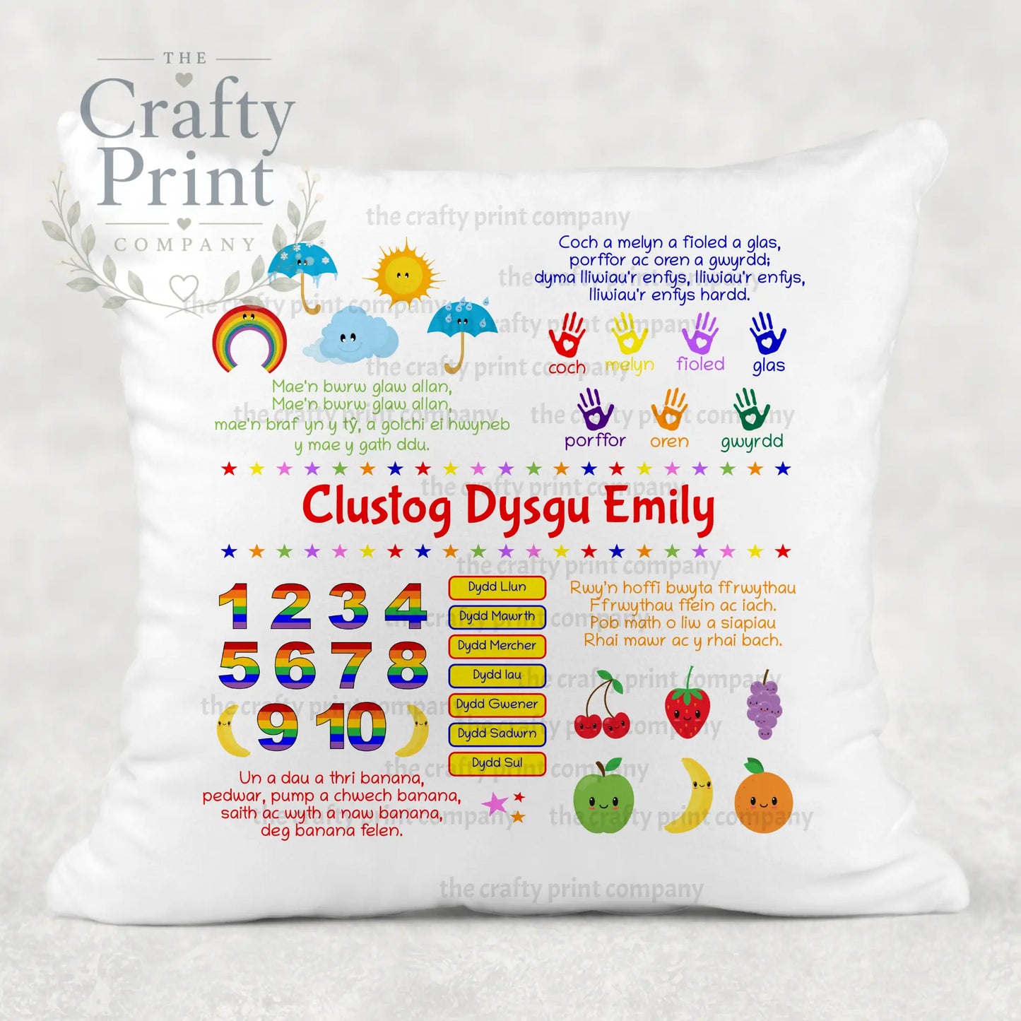Welsh Learning Cushion - Chair & Sofa Cushions