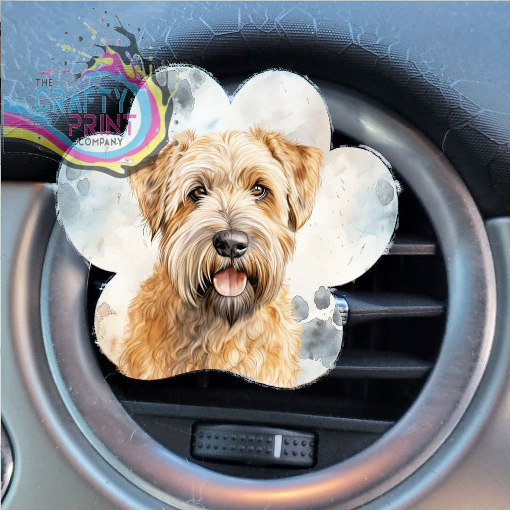 Wheaton Terrier Acrylic Paw Print Car Vent Clip on Air