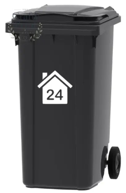 Wheelie Bin House Number Vinyl Sticker - Decorative Stickers