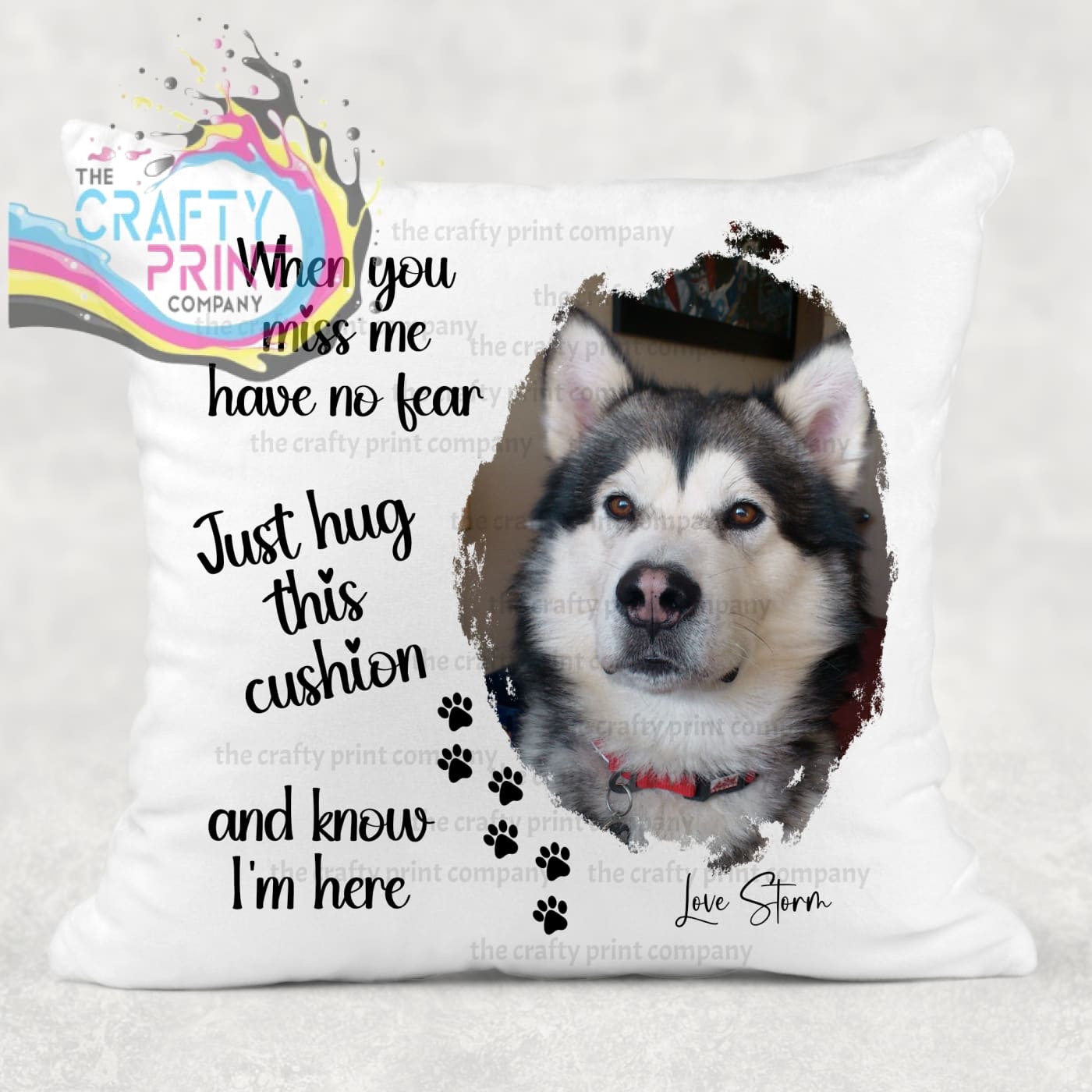 When you miss me have no fear V2 Pet Memorial Cushion Chair