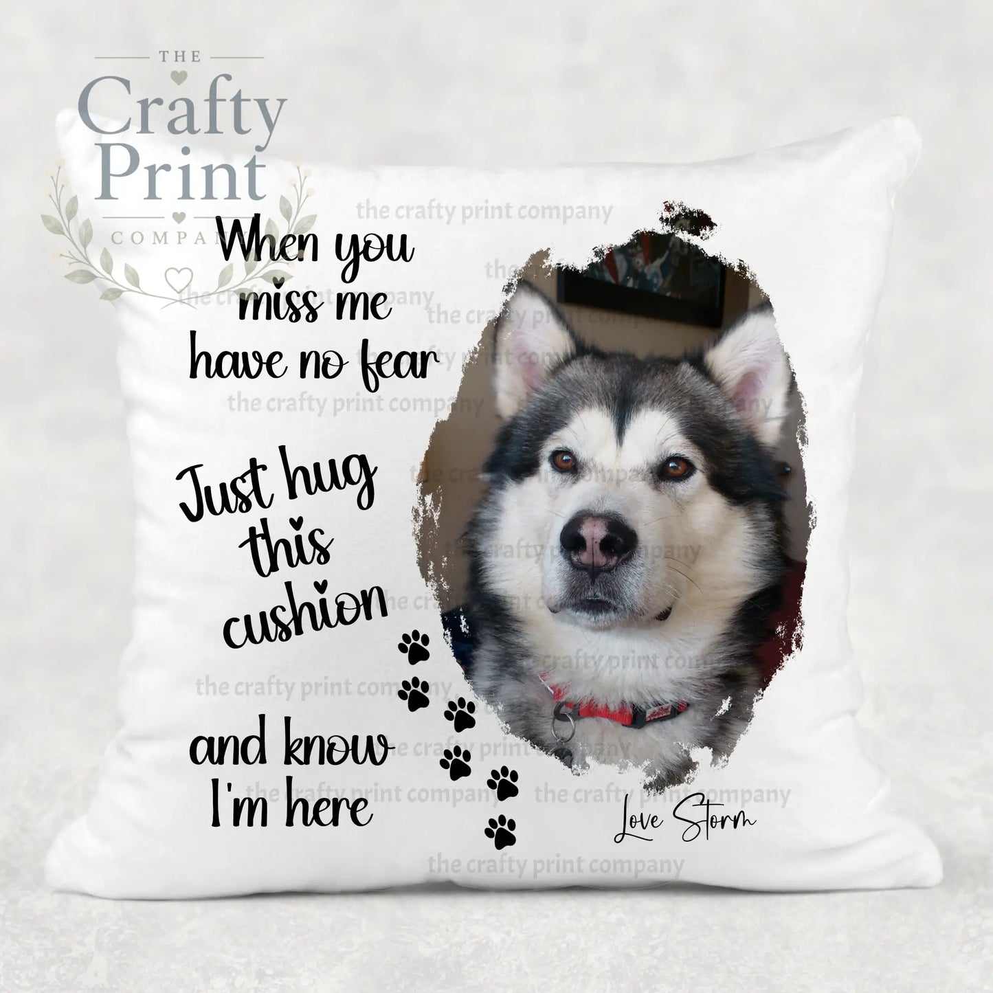 When you miss me have no fear V2 Pet Memorial Cushion Chair