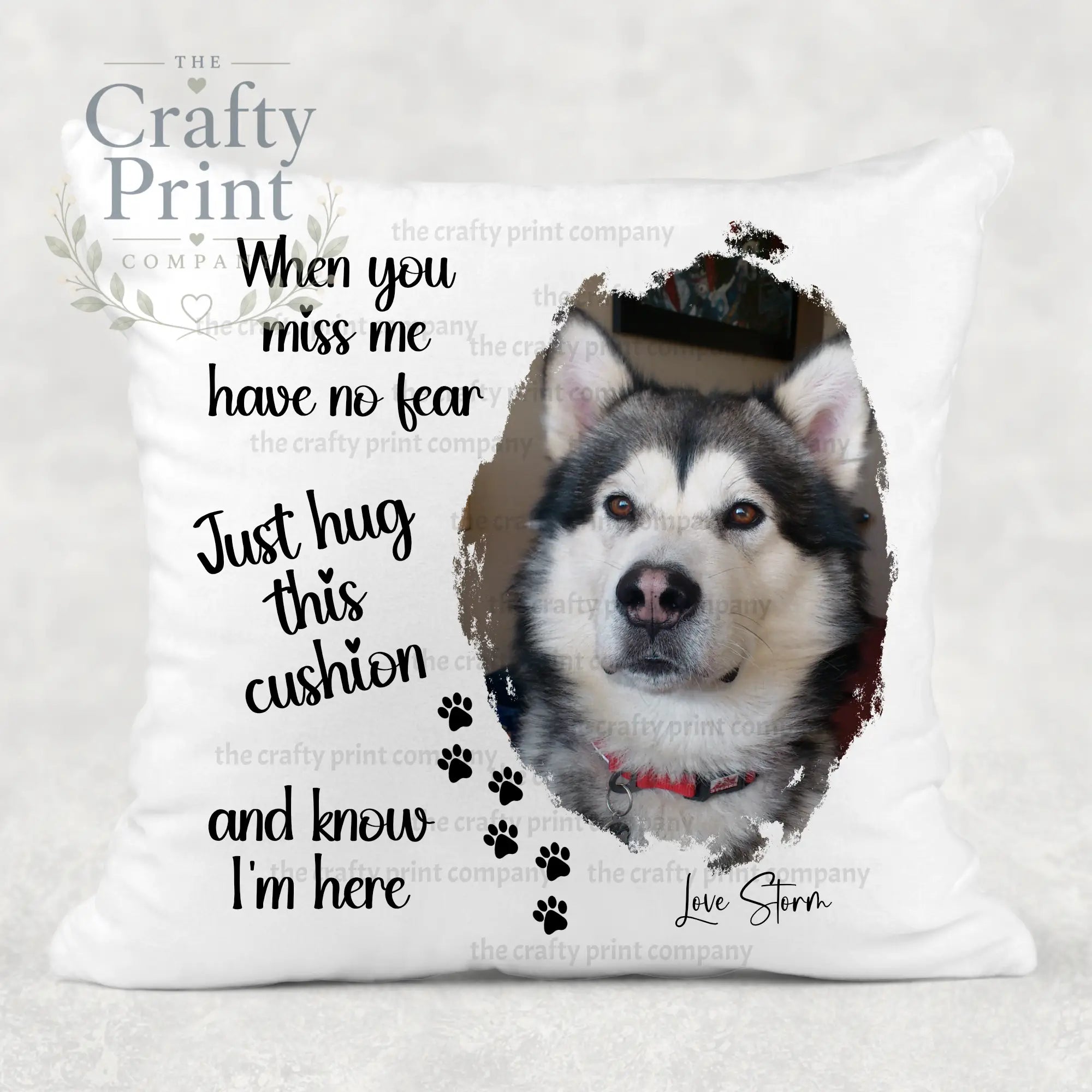 When you miss me have no fear V2 Pet Memorial Cushion Chair