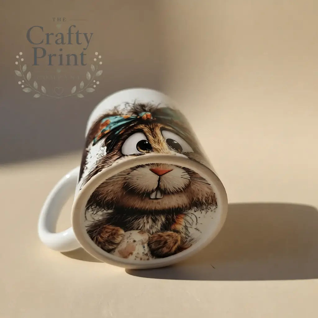 Whismical Rabbit Mug with suprise mouth - Mugs