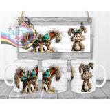 Whismical Rabbit Mug with suprise mouth - White Handle &