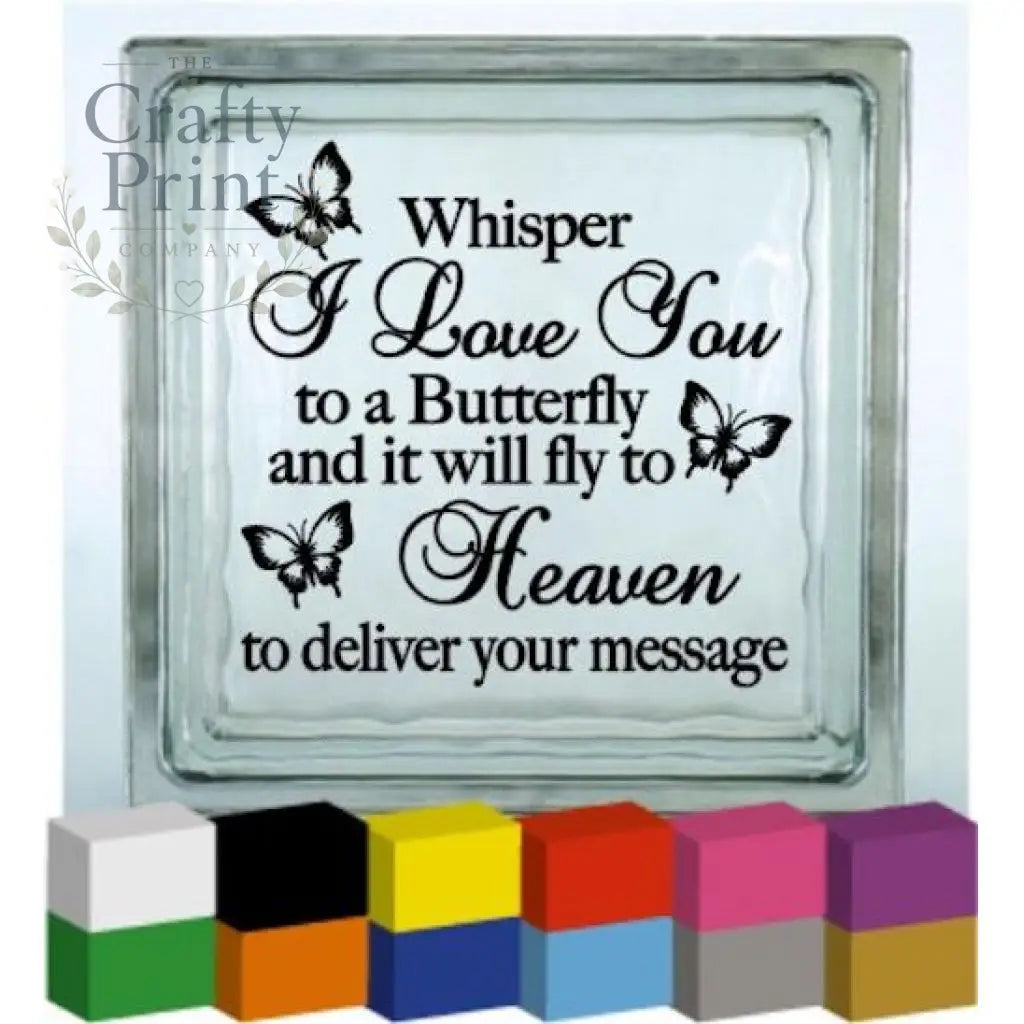 Whisper I Love You Vinyl Decal Sticker - Decorative Stickers