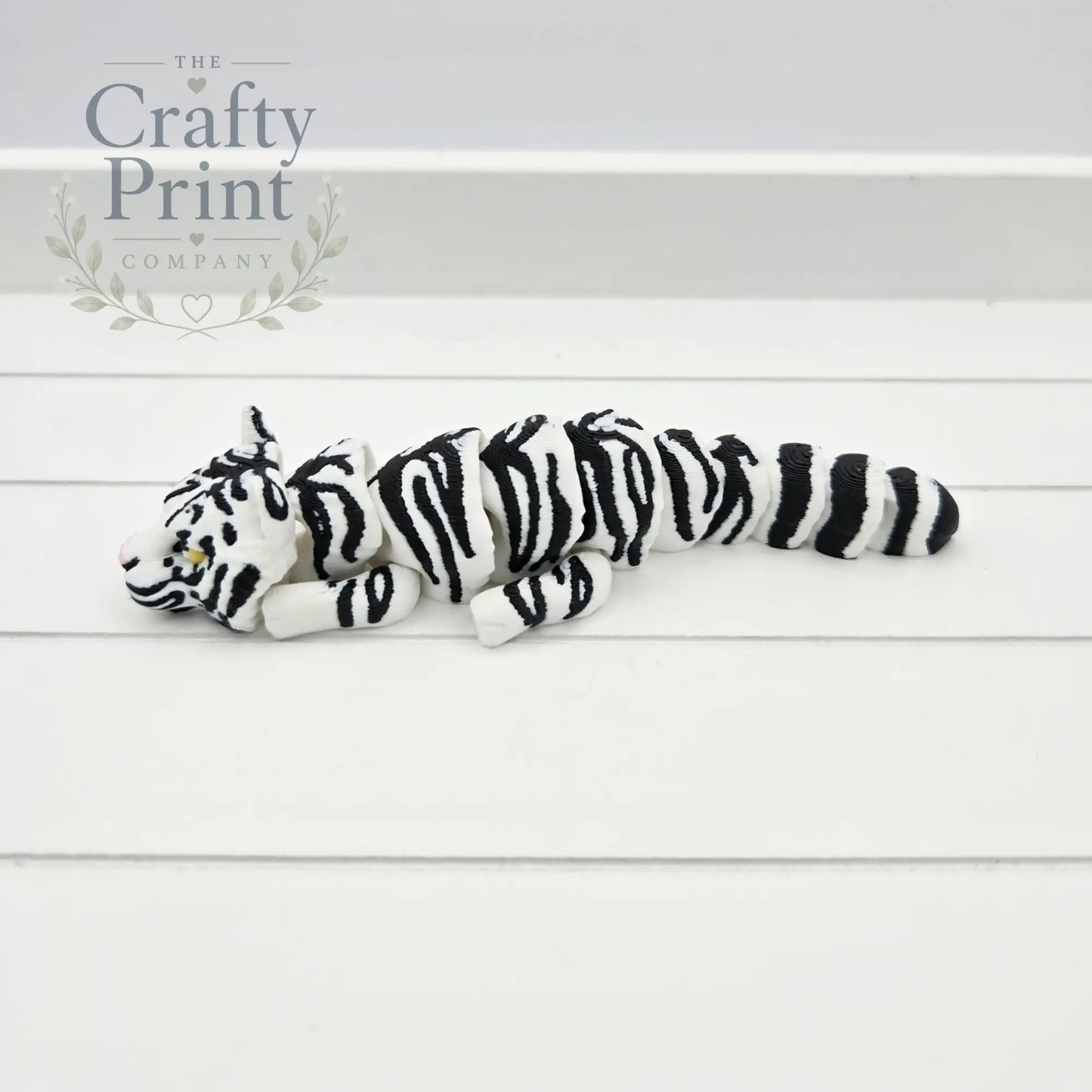 White Tiger Articulated Flexi Fidget Toy