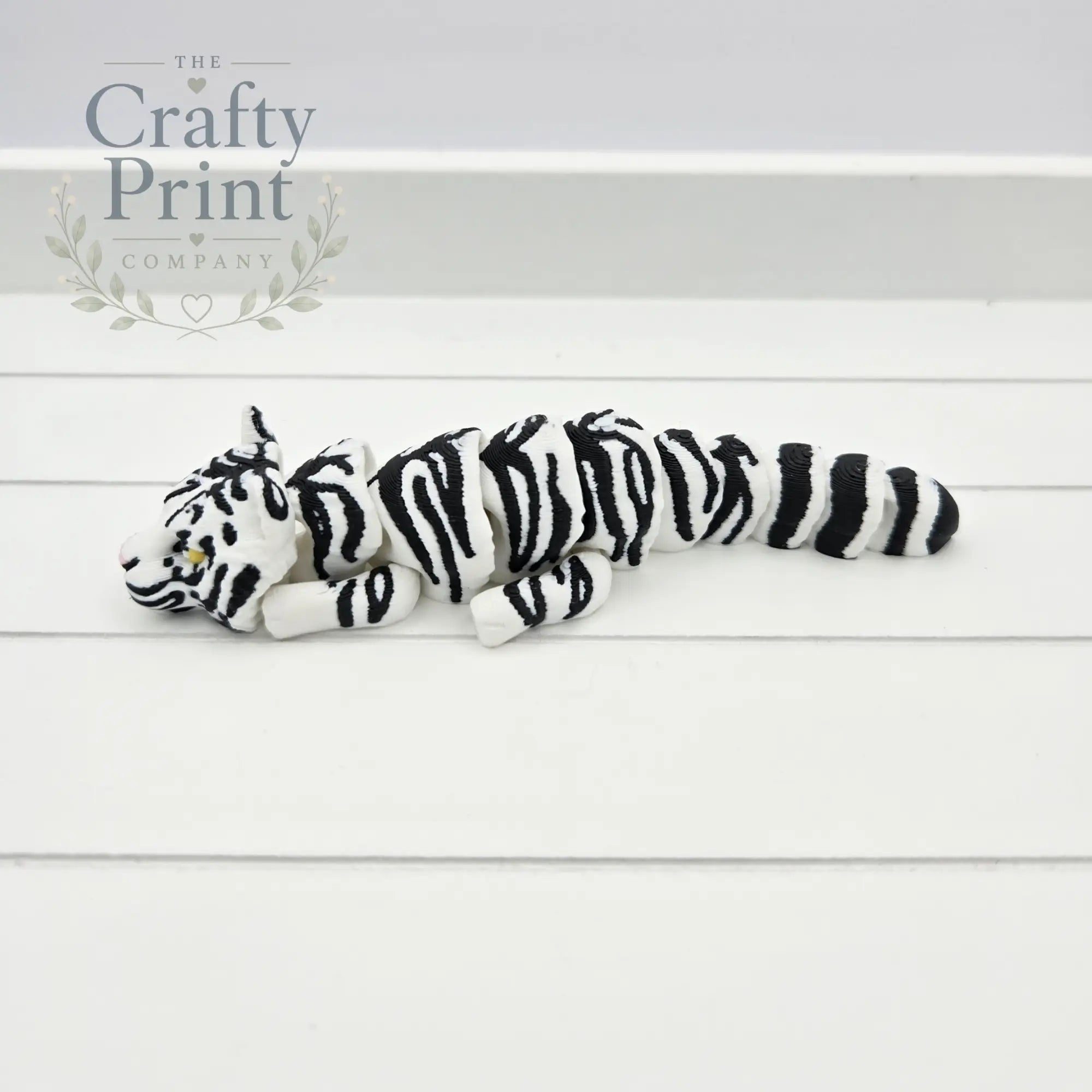 White Tiger Articulated Flexi Fidget Toy