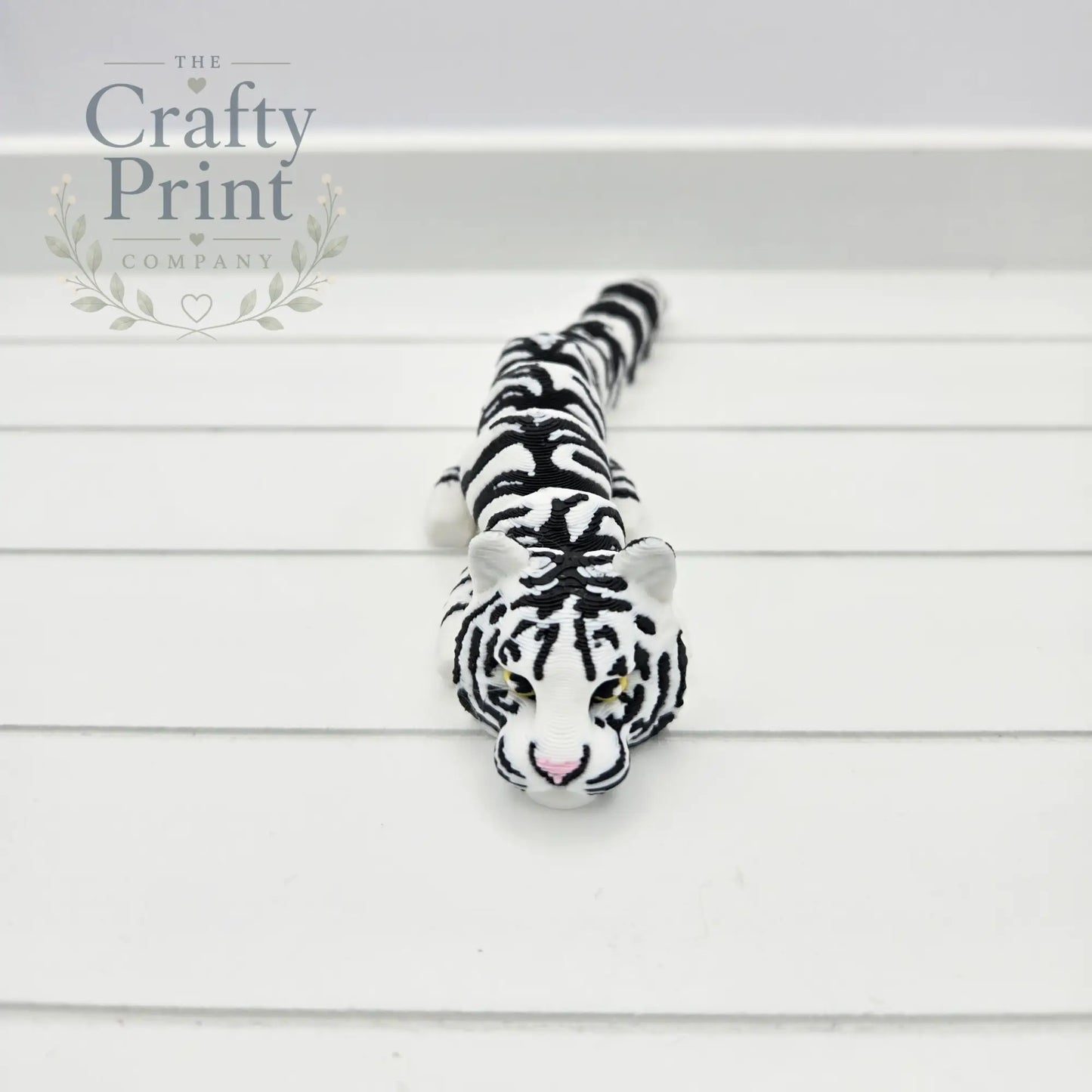 White Tiger Articulated Flexi Fidget Toy