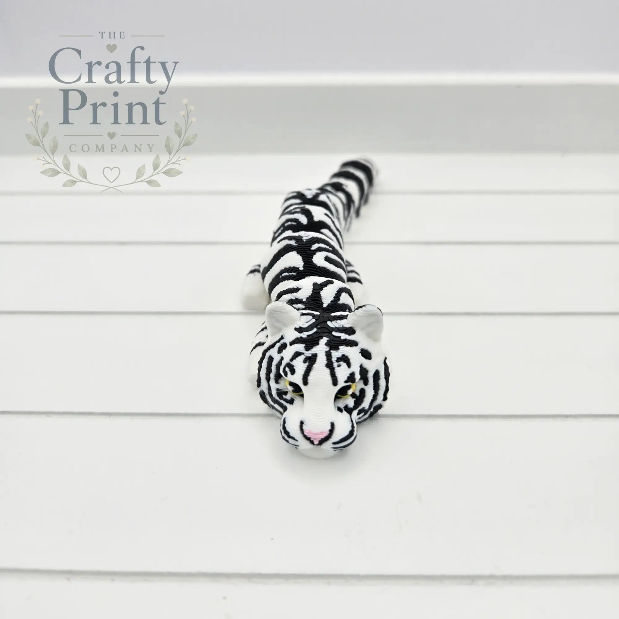 White Tiger Articulated Flexi Fidget Toy