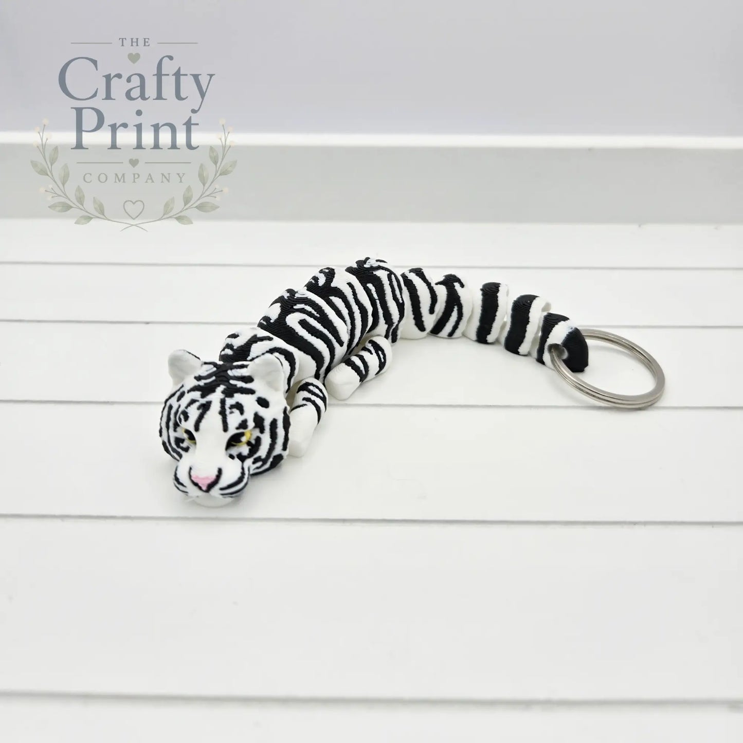 White Tiger Articulated Flexi Fidget Toy