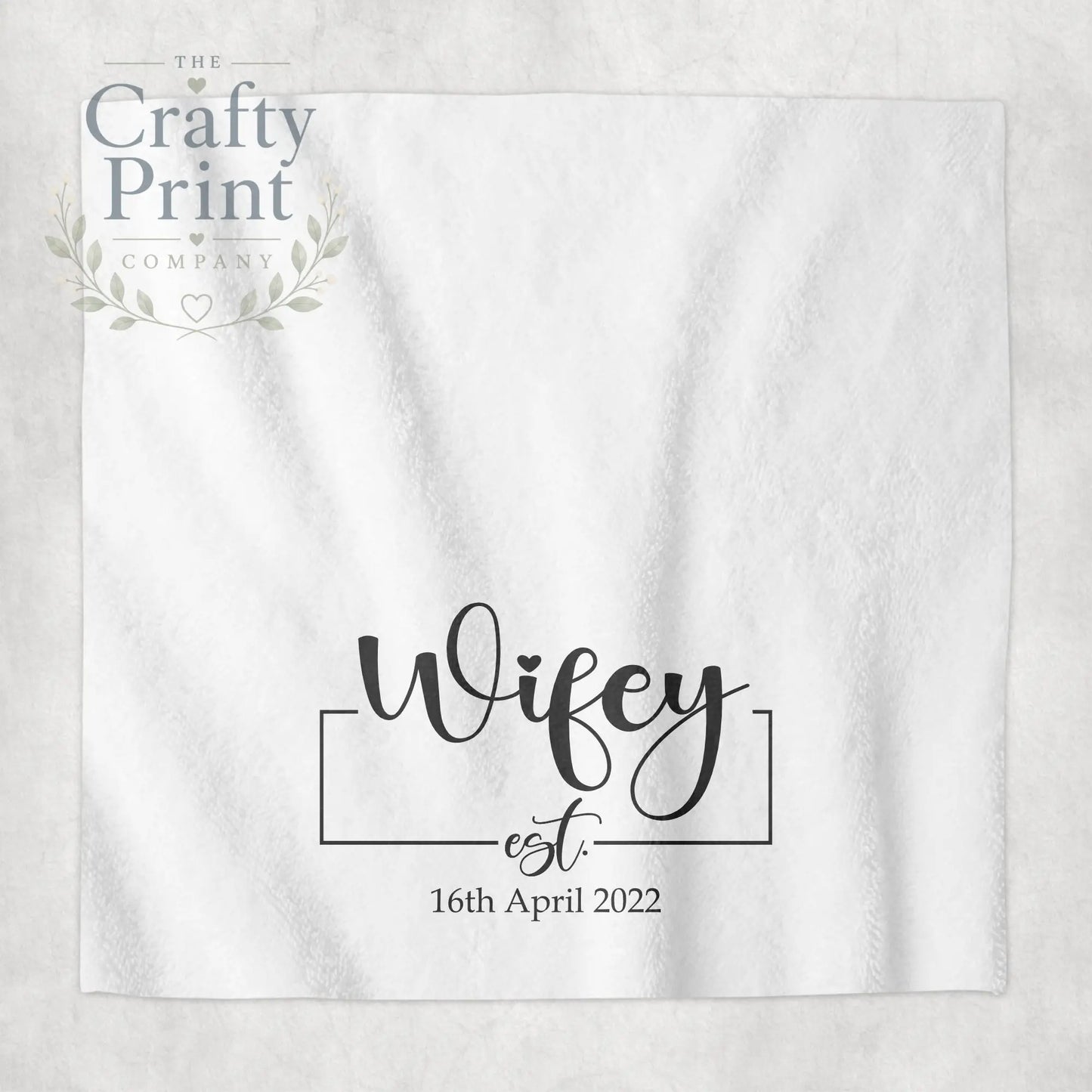 Wifey Est Personalised Face Cloth - Bath Towels & Washcloths