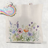 Wildflower Cotton Re-usable Tote Bag - Natural / Small: 21
