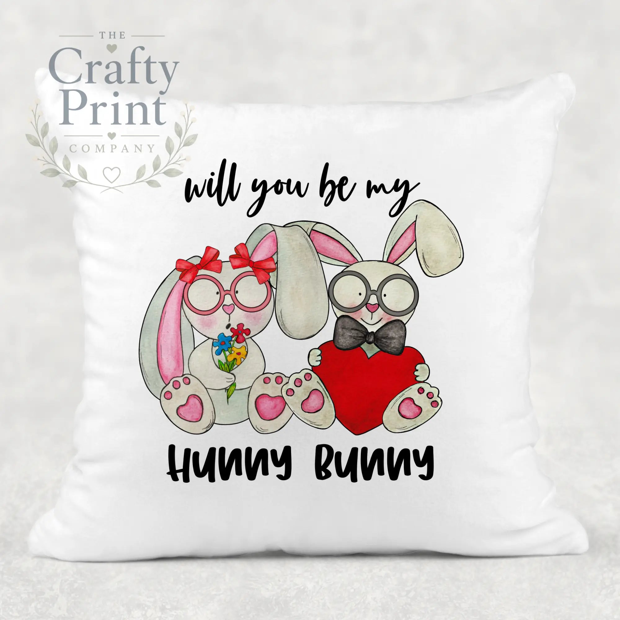 Will you be my Hunny Bunny Cushion - Chair & Sofa Cushions