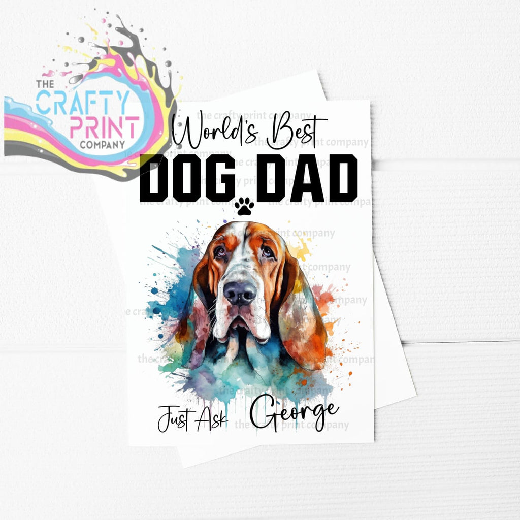 World’s Best Dog Dad Basset Hound A5 Card - Greeting & Note