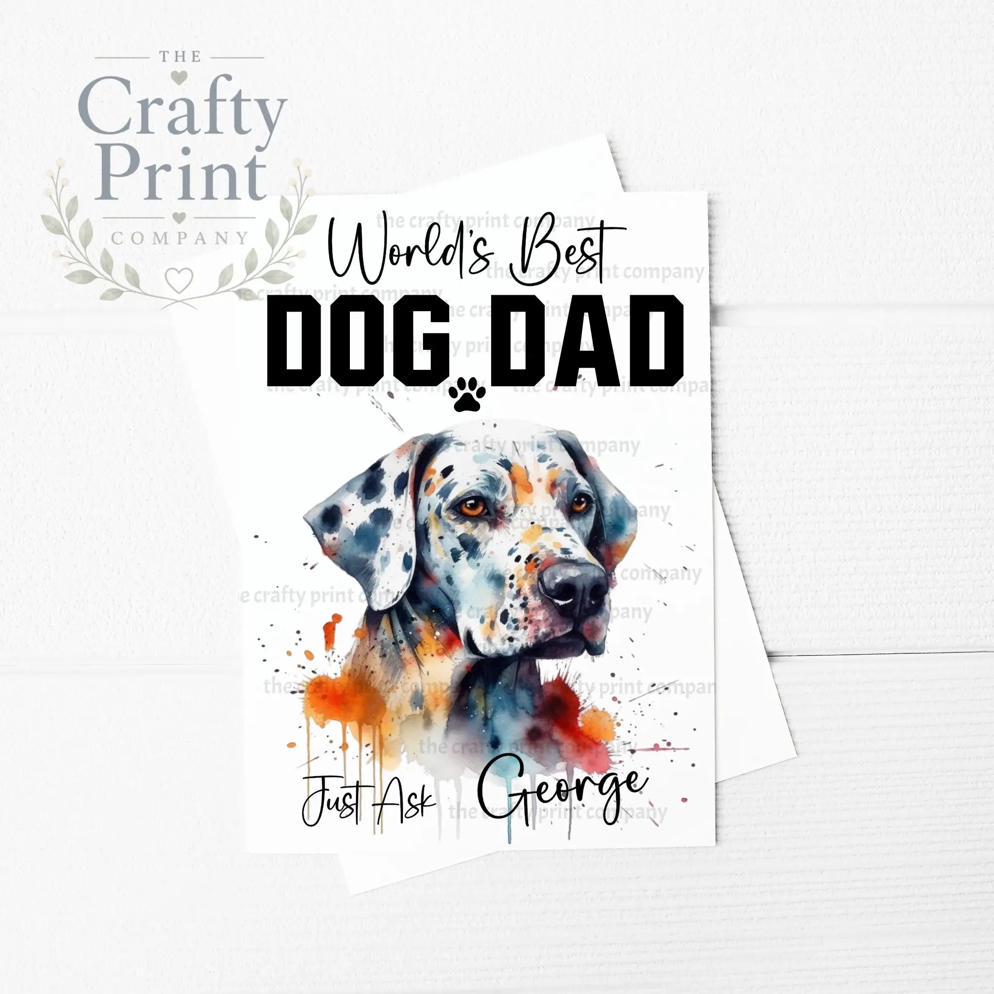 World’s Best Dog Dad Dalmation A5 Card - Greeting & Note