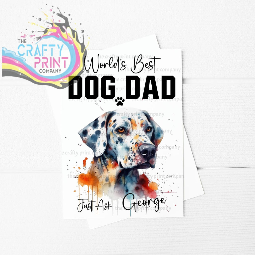 World’s Best Dog Dad Dalmation A5 Card - Greeting & Note