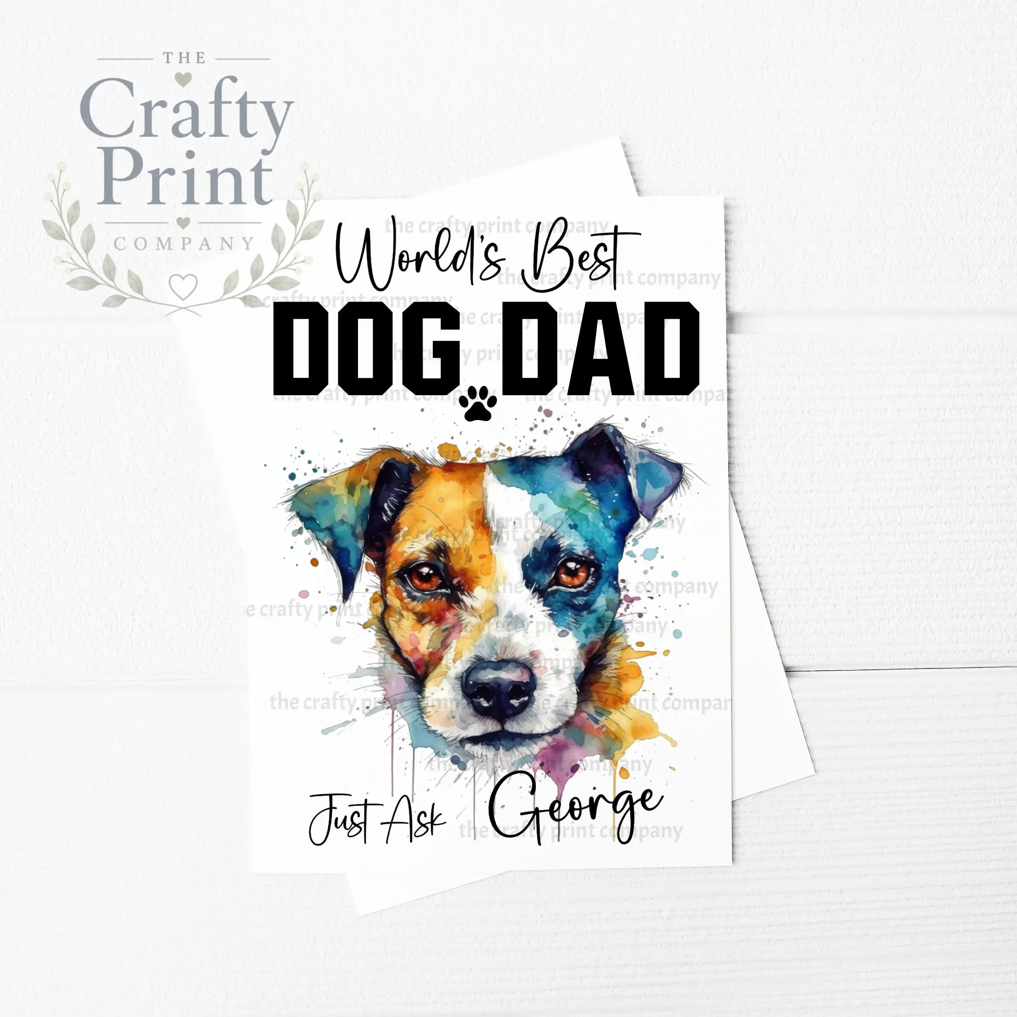 World’s Best Dog Dad Jack Russell A5 Card - Greeting & Note