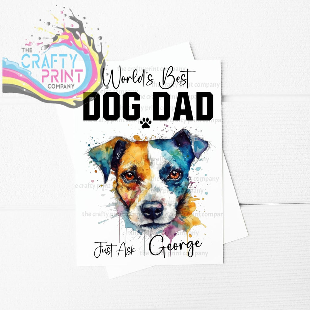 World’s Best Dog Dad Jack Russell A5 Card - Greeting & Note