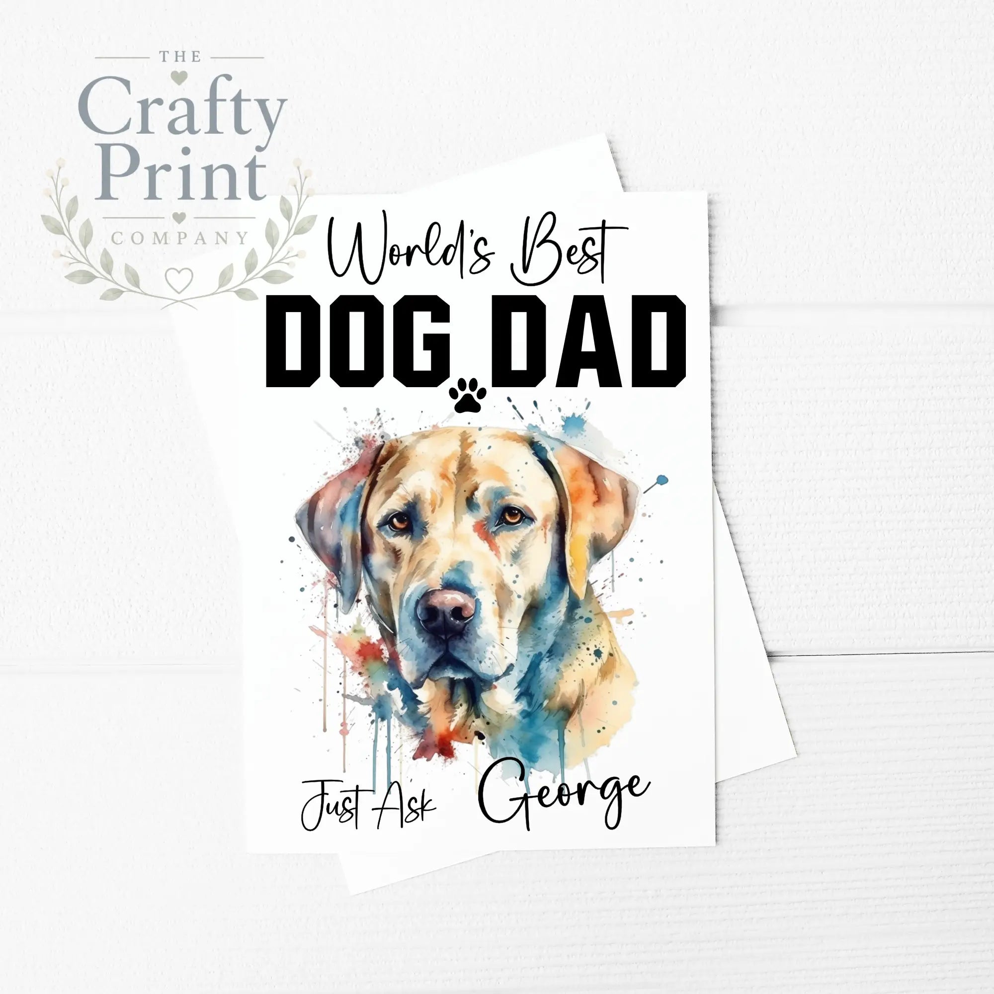 World’s Best Dog Dad Labrador A5 Card - Greeting & Note