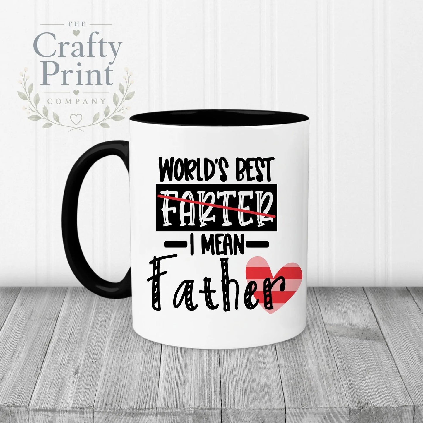 World’s Best Farter I mean father Mug - Black Handle &