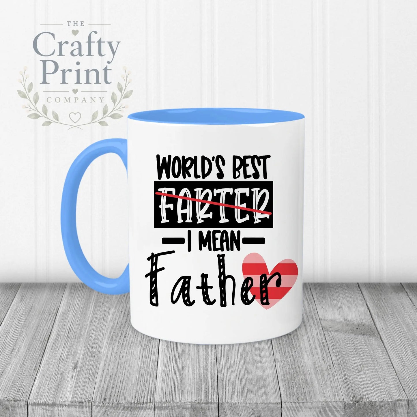 World’s Best Farter I mean father Mug - Blue Handle & Inner