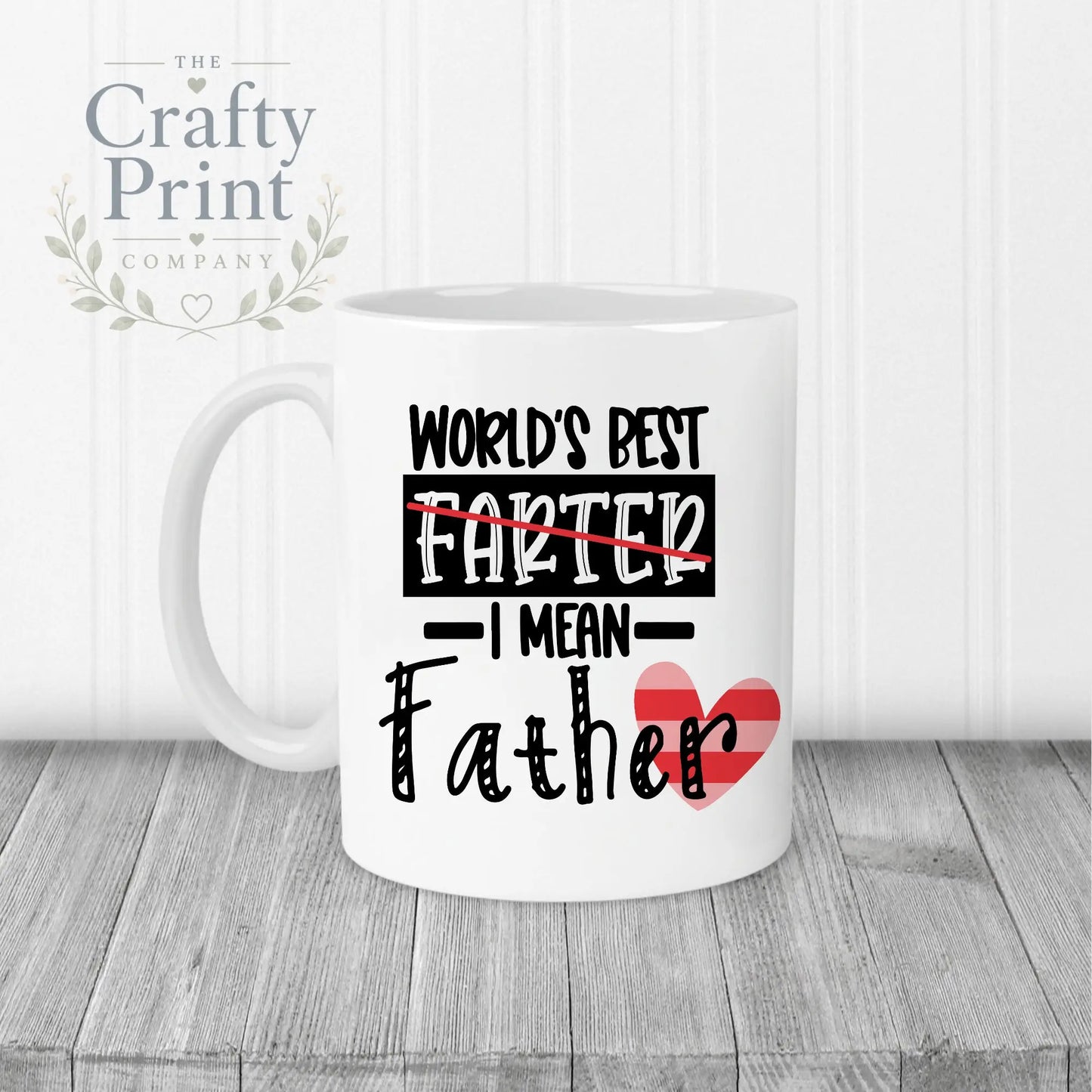 World’s Best Farter I mean father Mug - White Handle &