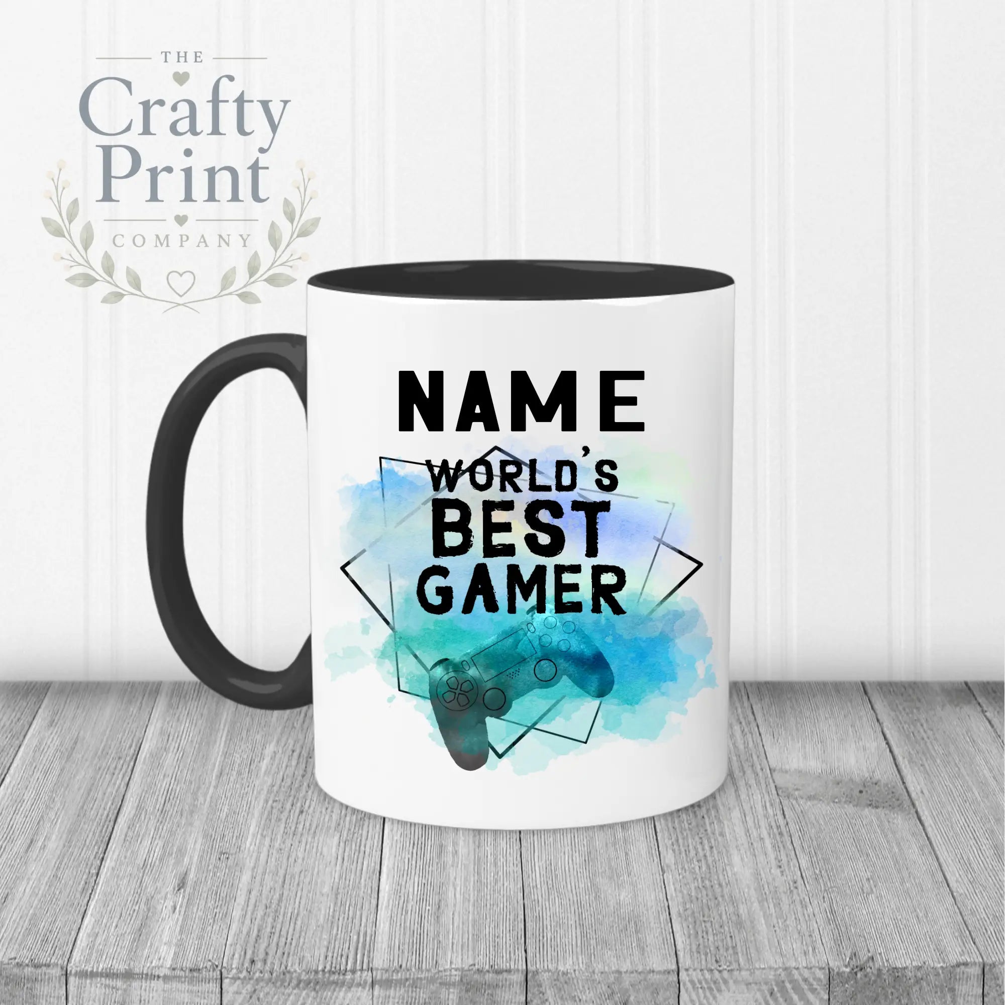 Worlds Best Gamer Playstation Personalised Mug - Black