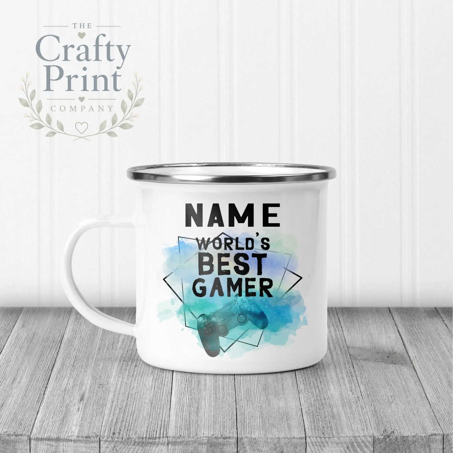 Worlds Best Gamer Playstation Personalised Mug - Enamel