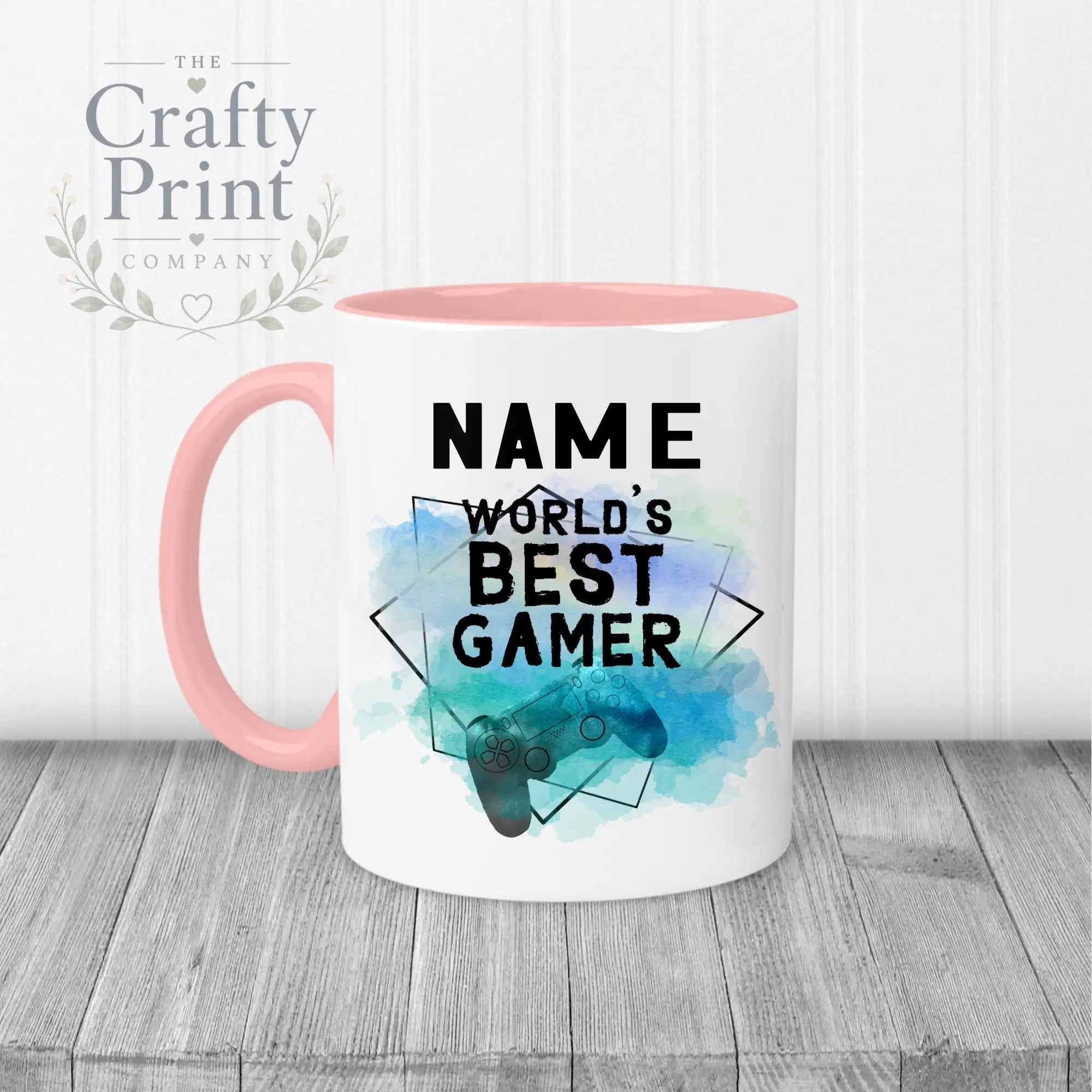 Worlds Best Gamer Playstation Personalised Mug - Pink
