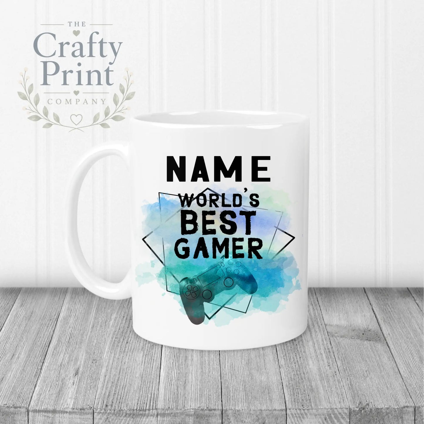 Worlds Best Gamer Playstation Personalised Mug - White